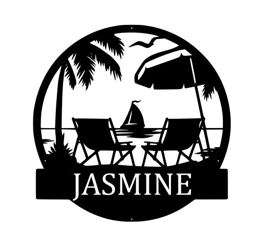 personalized beach sign