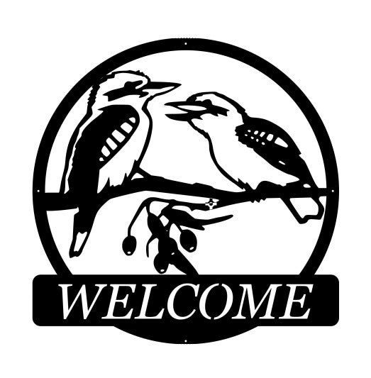 Kookaburra welcome sign